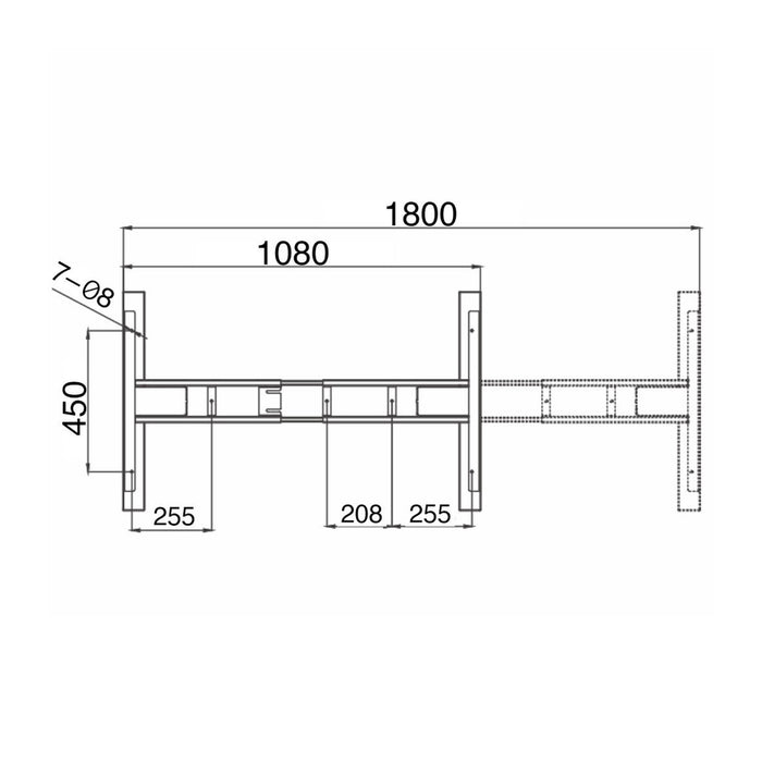 TC RS3 sähköpöydän runko - Valkoinen