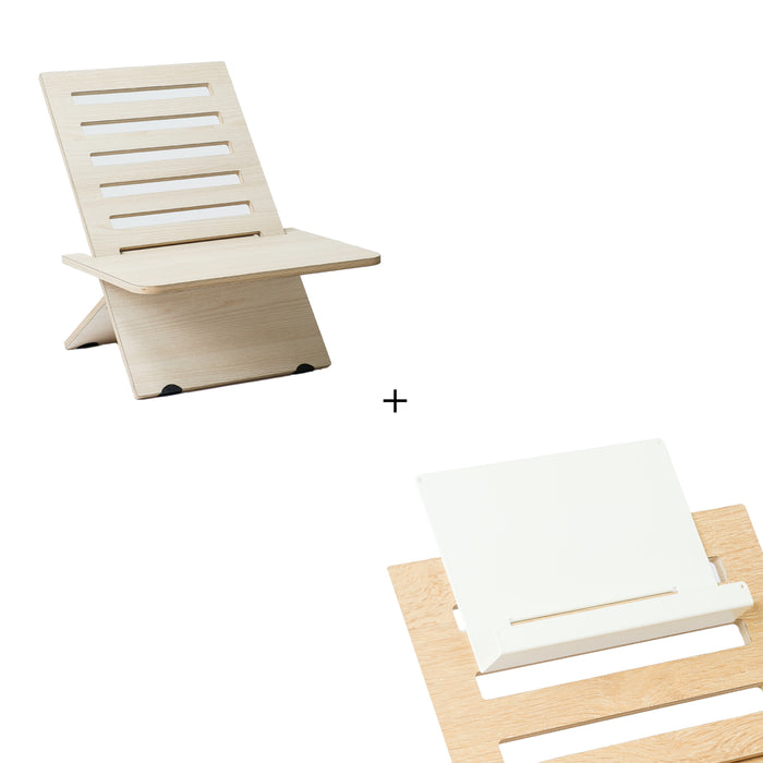 Hima Lifter seisomatyötaso - Leon Ash + Laptop-pidike